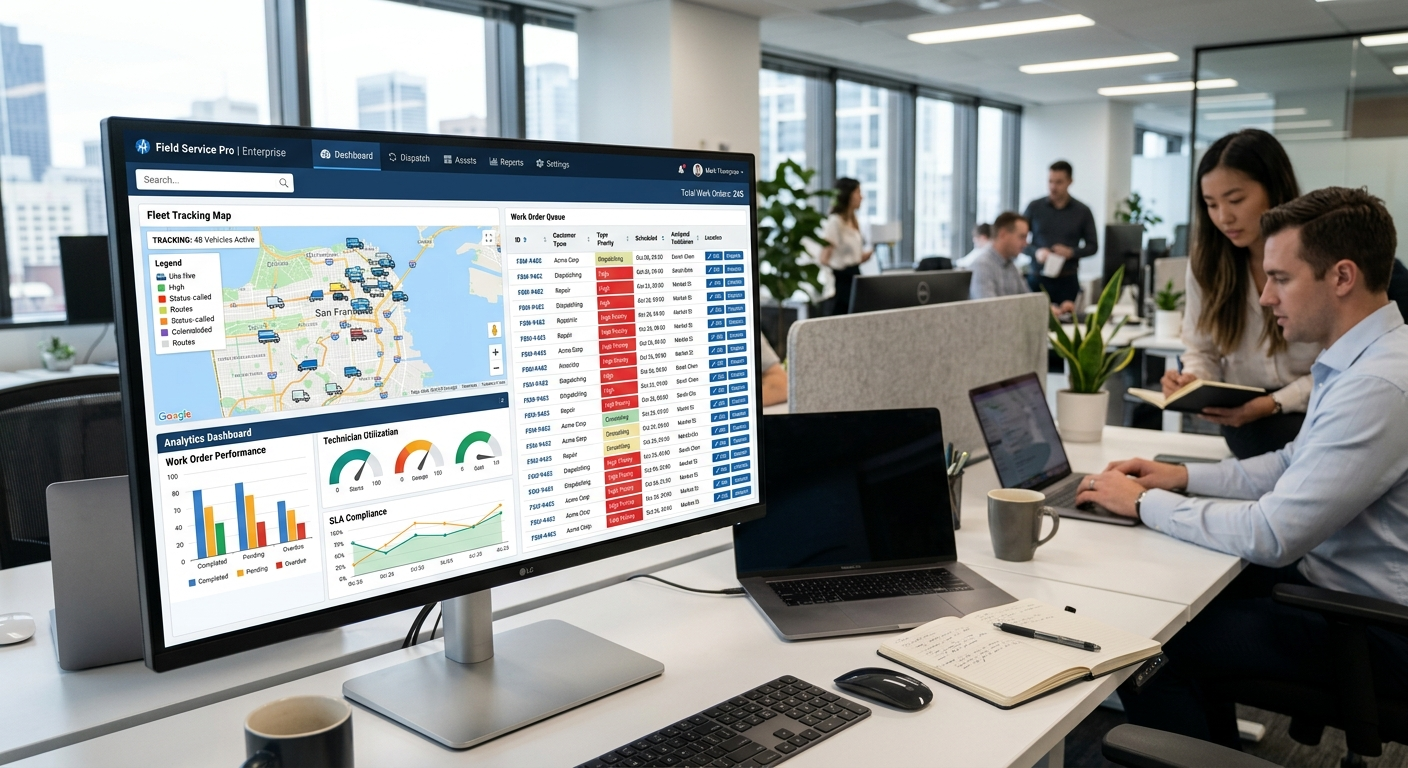 ServiceTitan enterprise field service management dashboard